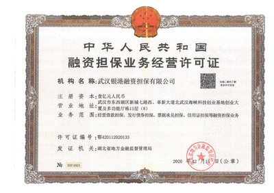 關于換發《融資擔保業務經營許可證》的公告